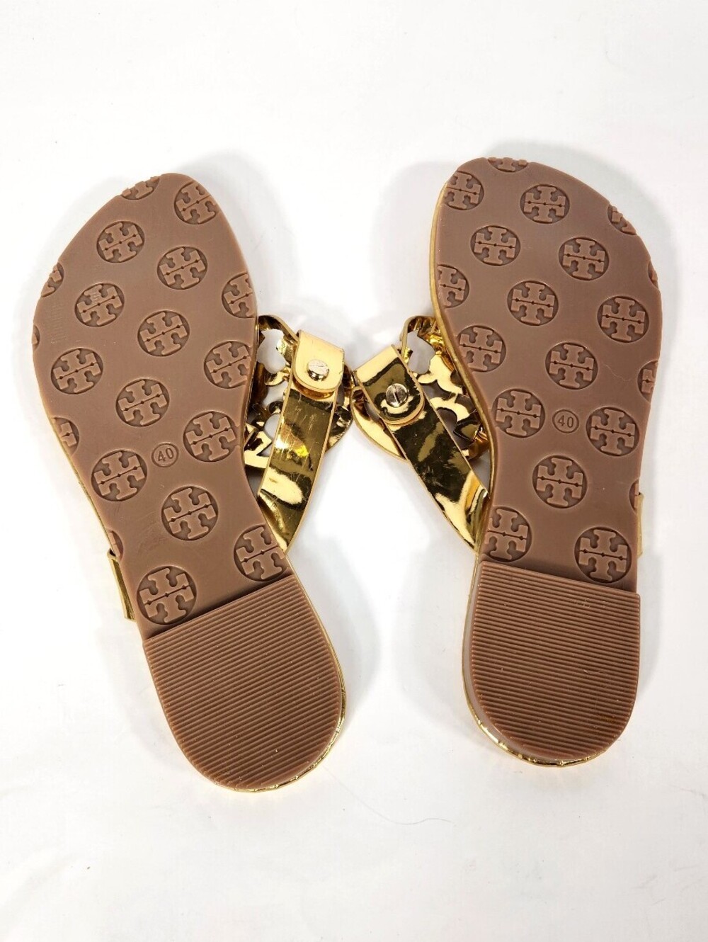Tory Burch Metallic Gold Miller Sandals - Picture 5 of 5